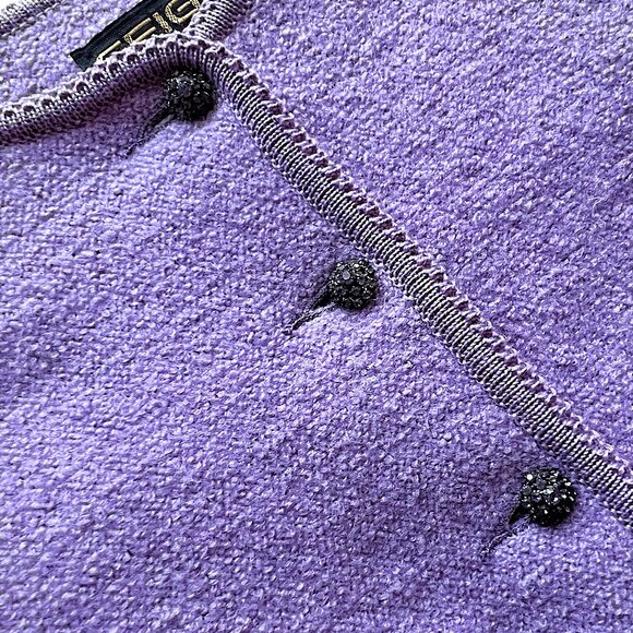 GEIGER Tyrol Lilac Purple 100% Wool Tailored Cropped Jacket size 36 (US 2 to 4) - Picture 4 of 11